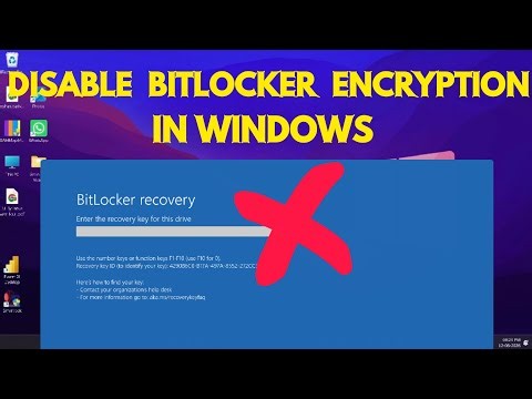 Bitlocker lock ko disable kaise kare? How to disable Bitlocker Encryption in Windows?