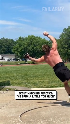 My hammer throw persona is "Spin Cycle" 😩 🤣 #hammerthrow #hammerthrower #sportfail #fail | FailArmy