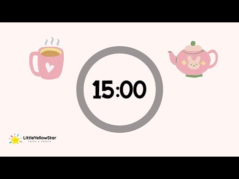 Calm Pink Tea Set Timer – 15 Minute Countdown with Calm LoFi Music