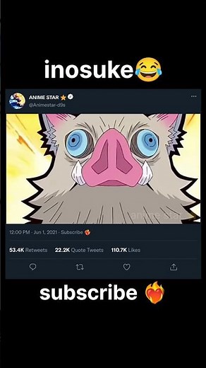 Demon slayer funny moment🤣 #anime #demonslayer #inosuke