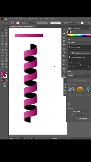 abstract shape in adobe illustrator