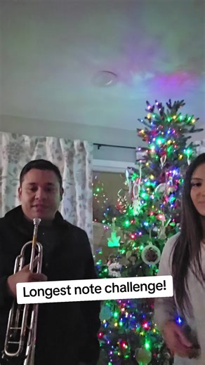 Longest note Challenge against my daughter! #music #trumpet #singing #challenge #daughter