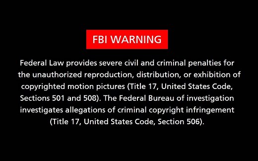几十种不同样式的 fbi warning(美国联邦调查局警告！)