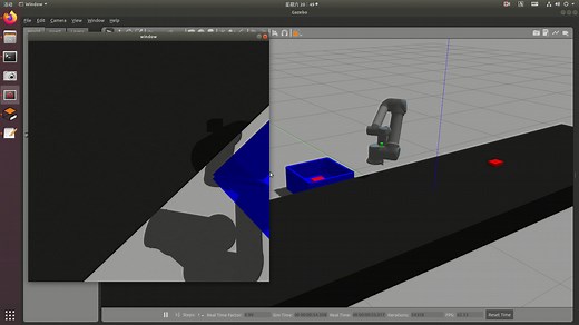 ros中ur5机械臂动态物体抓取demo
