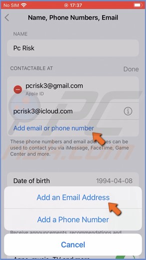 Add or remove email address to iMessage and FaceTime on iOS and macOS