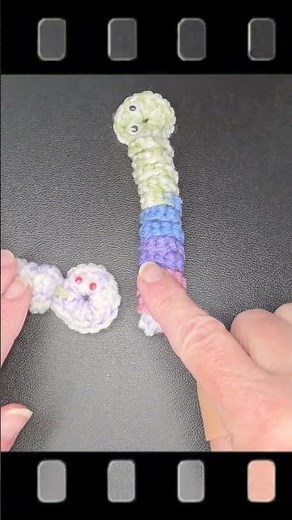 Scrappy, The Worry Worm Fidget! Crochet #shorts @wipandchain