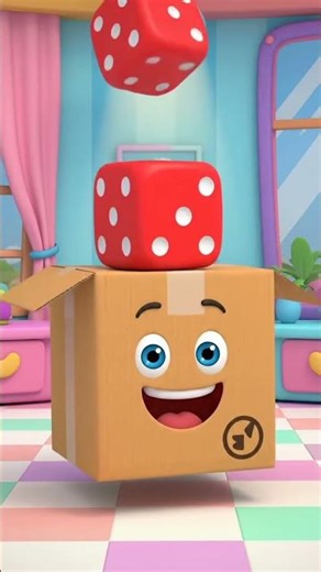 a cartoon dice and box #viral