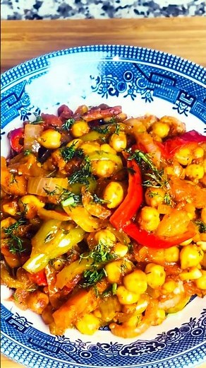 The EASIEST Oven-Baked Chickpeas with Veggies #veganrecipe #mealprep #EasyRecipes #veganfood