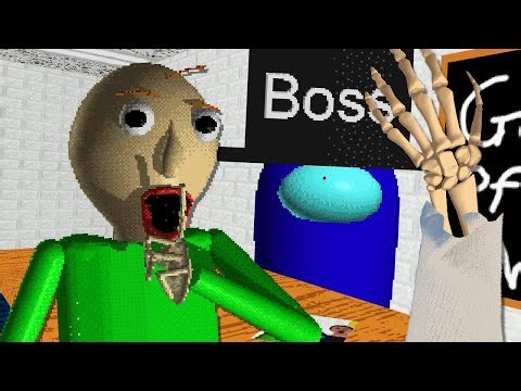 BALDI SPOTS AN AMOGUS IMPOSTOR!! + ALL ENDINGS | Baldi's Basics MOD