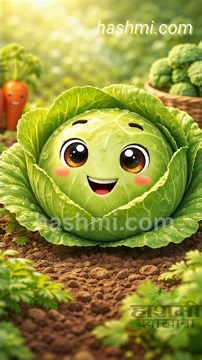 Cute Cabbage Cartoon Healthy Fiber Super Veggie #facts #healthy #benifits #vegetables #cabbage