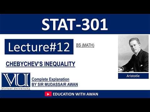 STA301 | Lecture 12 | Chebyshev’s Inequality (Step by Step) |BS Maths VU
