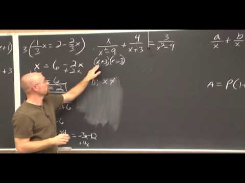 College Algebra: Linear Equations
