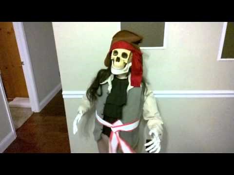 Gemmy Lifesize Dancing Singing Pirate Skeleton