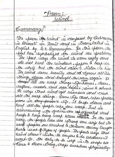 English Beehive| Poem-WIND |Summary and questions answers| Class -9