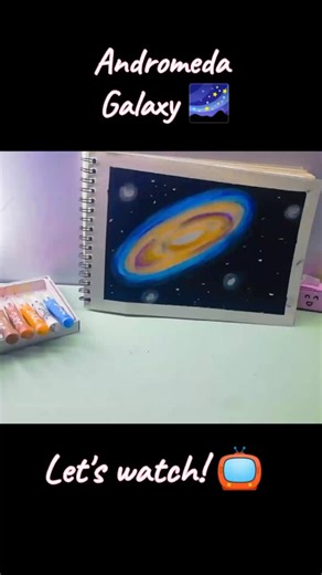 Unbelievable Andromeda Galaxy Oil Pastel Art! 🤯✨. #aesthetic