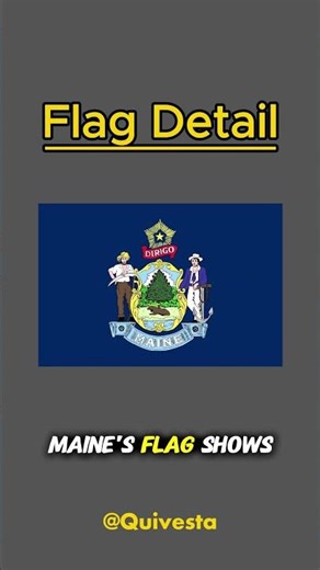 Can You Guess Maine State Flag Quiz? | USA 50 States Quiz #shorts