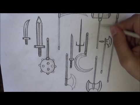How Draw Medieval Weapons