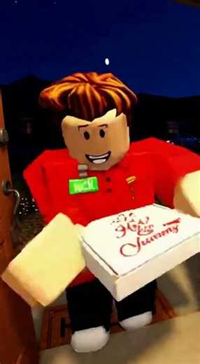 Roblox character delivering pizza #roblox #funny #ai #pizza #fyp