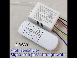 Wireless ON/OFF Ways 220V Lamp Remote Control Switch Receiver