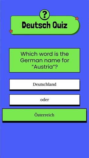 Crazy Deutsch Quiz | wunderbar, kalt, Österreich, Wien, groß | German Vocabulary Test