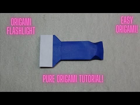 Easy Origami Flashlight - Pure Origami Step by Step