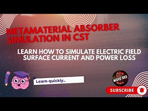 Metamaterial absorber Simulation using CST (Time Domain Solver)| Surface Current and Power Loss