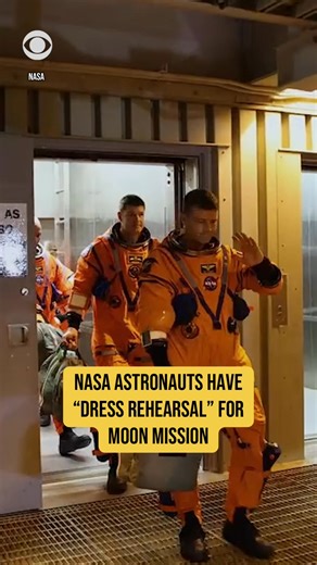 On Saturday, four NASA astronauts had a dress rehearsal for their upcoming trip around the moon. Before these four astronauts travel farther from Earth than any other humans have traveled, they practice the launch countdown, mimicking exactly what they will do when they officially launch into space — everything except for blast off. Here's more about the Artemis II mission, which will be the he first piloted trip back to the moon since the Apollo 17 mission in 1972. #nasa #space #news | CBS News