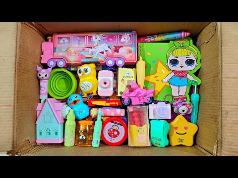 Unboxing Adorable Fancy Stationery📚, Pencil Box, Notebook, Erasner, Sharpener, Pen, Highlighter, Kit