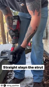99K views · 248 reactions | "StrutSlayr is ridiculously fast and clean." - @viking_pipefitter BOOM. Seriously, if you want: fab shop quality and burr-free strut channel cuts in 5 seconds or less, look no further than the RIDGID STRUTSLAYR™ Strut Shear Head.  #RIDGID #RIDGIDTools #StrutSlayr #RIDGIDForTheWin | RIDGID Tools | Facebook