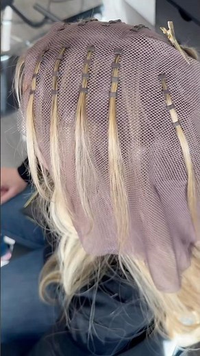 Mesh Integration system. Great method for people with Alopecia! #hairlosssolution #hairextensions
