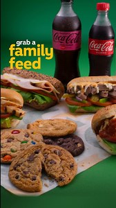 This summer's dinner fave - The Subway® Family Feed - is here! two mouth-watering Footlong subs, two delicious six-inch subs, four ice-cold drinks and four gooey cookies. | Subway New Zealand