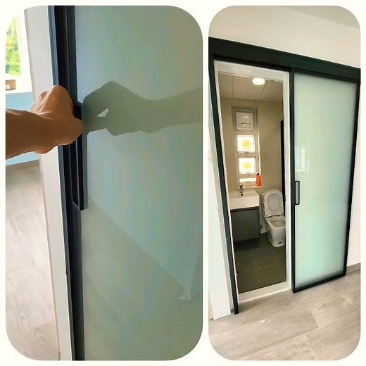 廁所門款式 | 廁所趟門 @拓時代 Tel:21480277#輕裝修 #廁所門 #interiordoor #簡約 #家居設計 #無障設備 #廚房門 #強化玻璃