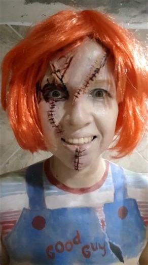 Me transformei no CHUCKY (Make-up Halloween) #chucky #makeup #halloween #arte