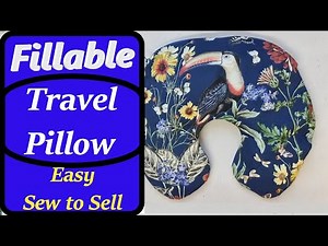 How to make a Fillable Travel Pillow DIY neck pillow hack easy sewing tutorial