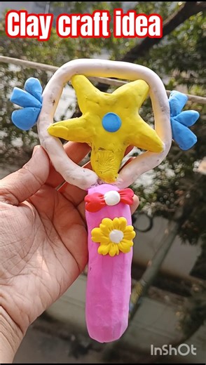 DIY cute 💞 How to make easily Magic stick with Super clay #shots​ #funny​ #trend​ #clay#craft #clay​