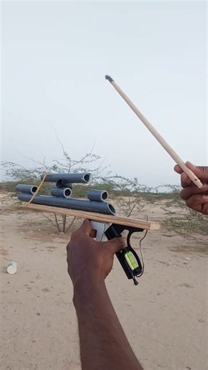 PVC Pipe and Wood Slingshot Arrow | DIY Handmade Bow #diy #shorts #wood