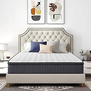 12 Inch Full Size Mattress, Gel Memory Foam and Pocket Spring Hybrid with Plush Feel Zero Pressure Mattresses in a Box, Motion Isolation, Strong Edge Support, CertiPUR-US, 365-Night Trial