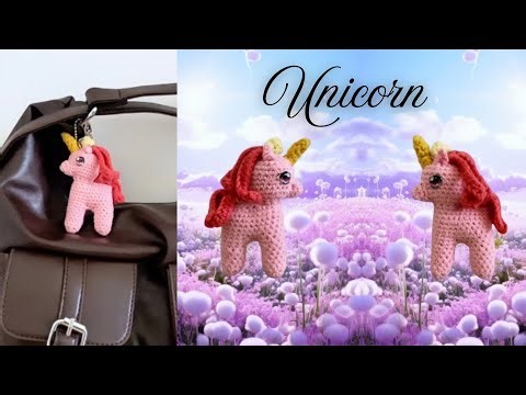 Crochet Unicorn | Handmade Keychain | DIY | Easy Crochet