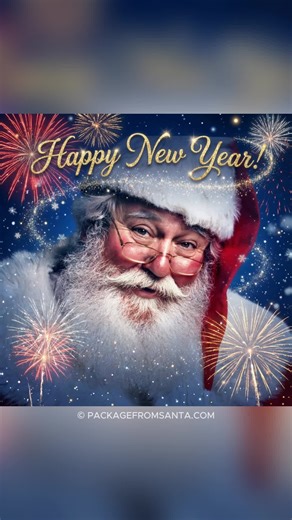 🎇 Happy New Year from Santa! 🎇 As the fireworks light the sky, Santa’s cheering for a joyful year ahead! Share the JOY at PackageFromSanta.com 🎅✨ #packagefromsanta #lettersfromsanta #foryou #happynewyears