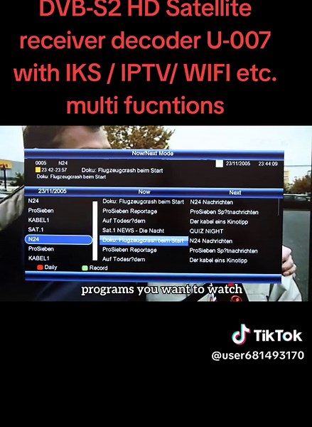 DVB-S2 HD Satellite Receiver U-007 Multi-Functions