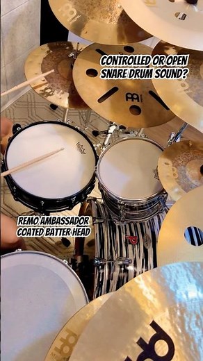 Controlled or Open Snare Drum Sound? Remo Powerstroke Vs. Ambassador
