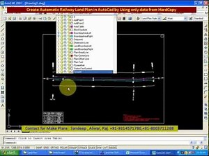 How to Create Automatic Railway Land Plan in AutoCad by Using only data from HardCopy in MyCivilsoft