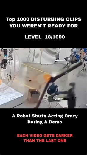 thescarypost on Instagram: "During a live demonstration, a humanoid robot suddenly begins acting erratically—its movements glitching, head snapping in unnatural directions, and arms twitching out of sync as engineers scramble to regain control—turning what was meant to be a showcase of advanced technology into an unsettling moment that left the audience frozen, wondering if it was a malfunction or something far stranger happening behind the machine’s blank, expressionless face. Follow @thescaryp