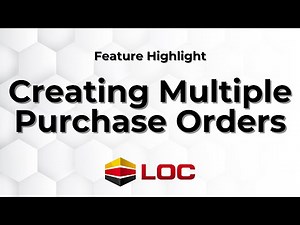 E013 Creating Multiple Purchase Orders