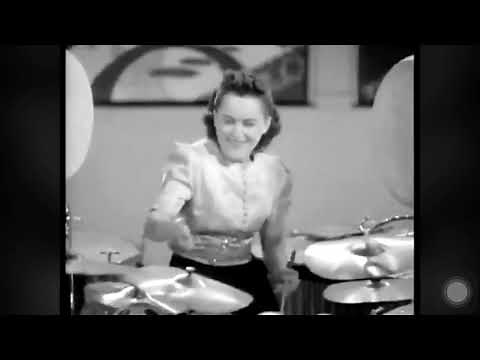 Viola Smith,America’s First Professional Drummer.playing with Frances Carroll&Her Coquettes in 1939