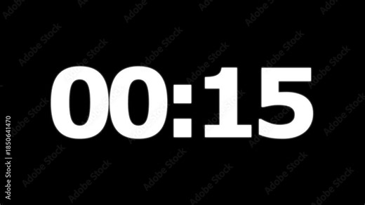 Abstract 20 seconds timer countdown animation, countdown timer 20 seconds animation from 20s to 0s countdown 20 seconds countdown timer animation on transparent background