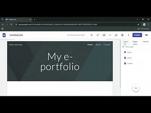 Learn How to Create a Professional E-Portfolio with Google Sites | Step-by-Step Tutorial