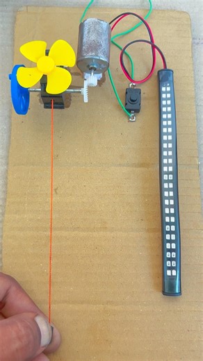 Powering design led light using toy train engine#shorts