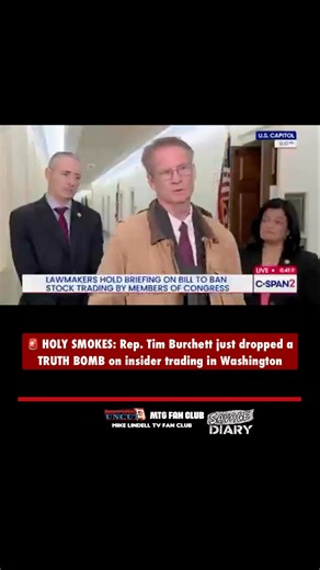 🚨 HOLY SMOKES: Rep. Tim Burchett just dropped a TRUTH BOMB on insider trading in Washington | Marjorie Taylor Greene Fan Club