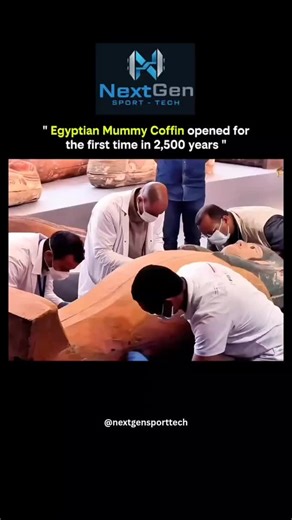 Sports Tech Era on Instagram: "Unveiling history like never before! Witness the breathtaking moment an ancient Egyptian mummy coffin is opened for the first time in 2,500 years, revealing secrets buried with the past. Experts in crisp lab coats gather around the golden sarcophagus, their eyes filled with awe and curiosity as they delicately break the seal of time. This extraordinary event transports us into the mystic world of pharaohs, inviting us to explore rituals, craftsmanship, and lives lo
